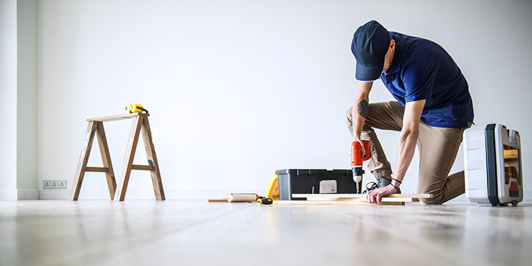 People renovating the house concept